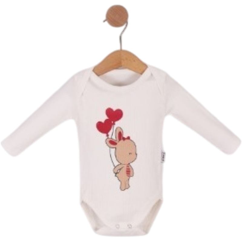 11823 toptan 3-6-9-12-18 aylık bebekler için uzun kollu çıtçıtlı badi