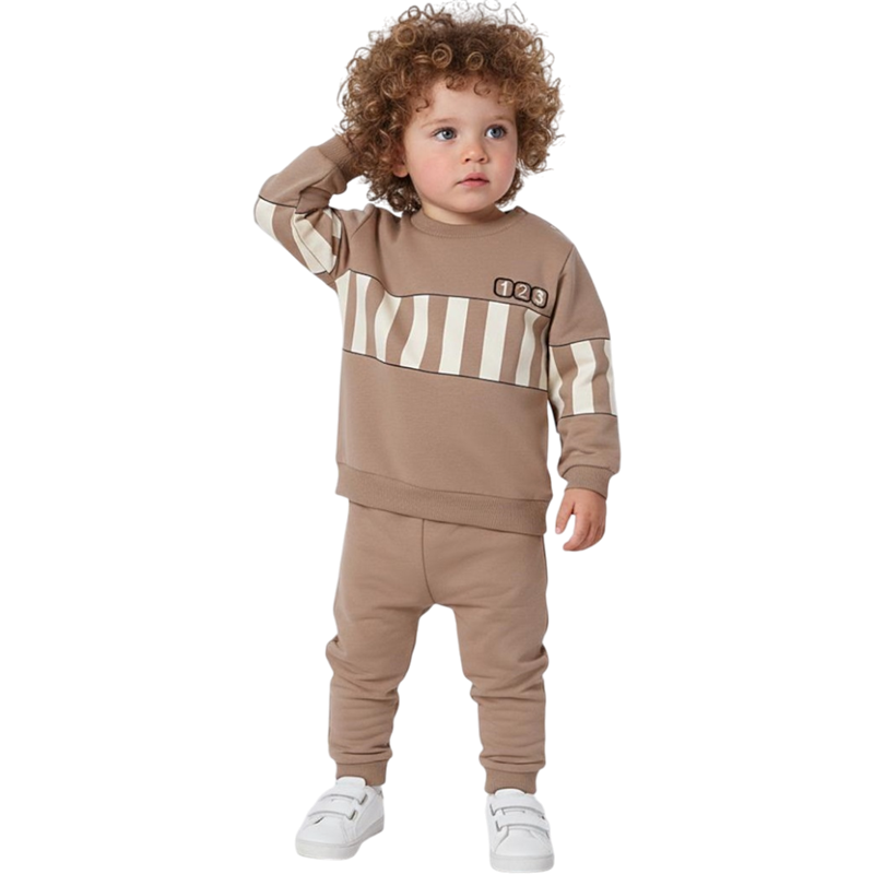 1325 toptan 6/24 ay bebekler için 123 nakışlı ikili mevsimlik takım elbise