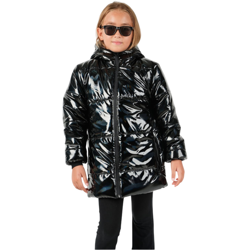 059 toptan 3/12 yaş kız çocuklar için kürk astarlı  kışlık montlar