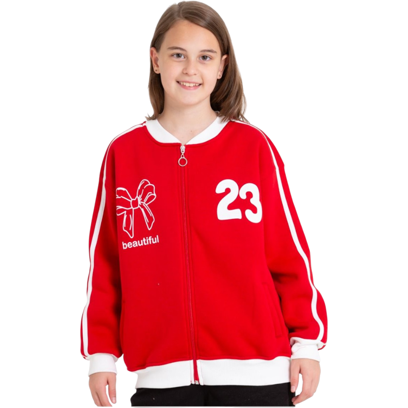 1241 toptan 9/14 yaş kız çocuklar için mevsimlik fermuarlı süveterler,hırkalar