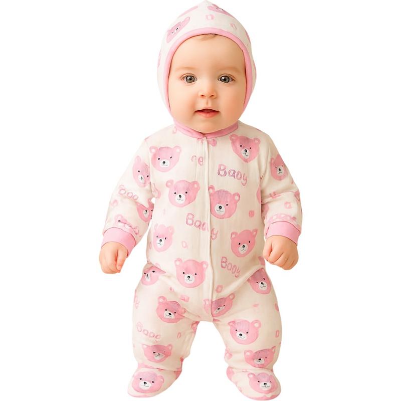 2949 toptan 3/12 ay bebekler için mevsimlik şapkalı tulumlar 