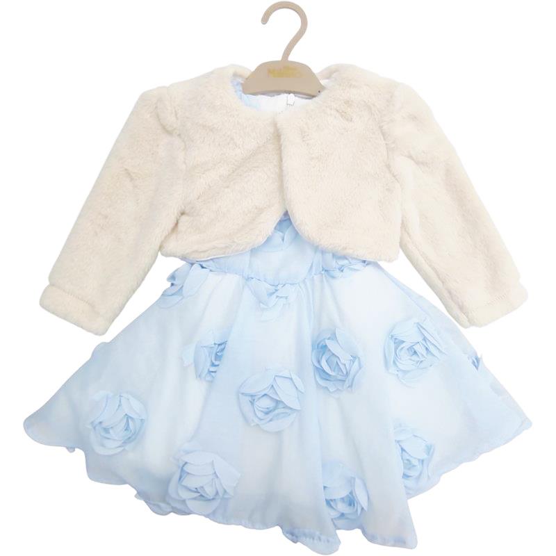 1419 toptan 1/4 yaş arası kızlar için bolerolu çocuk elbiseleri