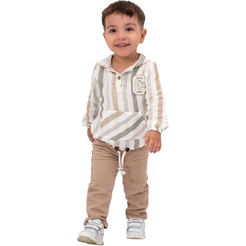 1113 toptan 9/24 ay arası erkek çocuklar için mevsimlik pantolon, gömlekli ikili takım elbise 