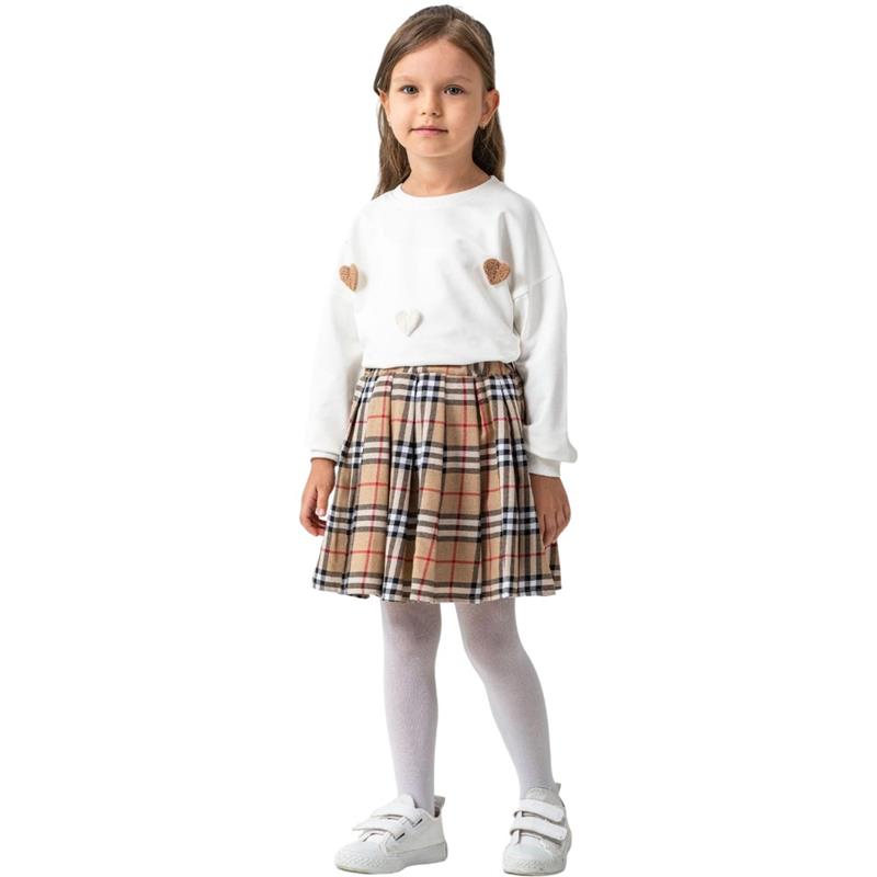 6360 toptan 6/9 yaş kız çocuklar için etekli mevsimlik ikili takımlar