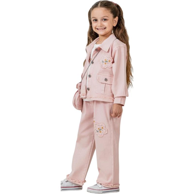 2236 toptan 6/9 yaş kız çocuklar için mevsimlik üçlü takımlar