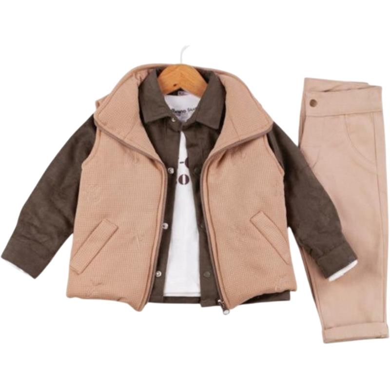 50692 toptan 6/24 aylık erkek çocuklar için dört parçalı mevsimlik takım elbiseler