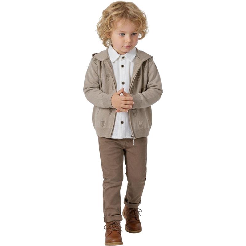 6013 toptan 2/5 yaş erkek çocuklar için triko hırkalı,gömlekli,pantolonlu mevsimlik üçlü takım elbise