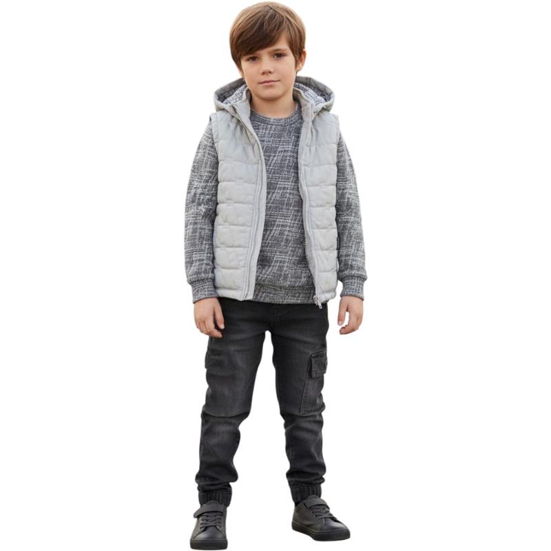 26014 toptan 6/9 yaş erkek çocuklar için mevsimlik üçlü takımlar