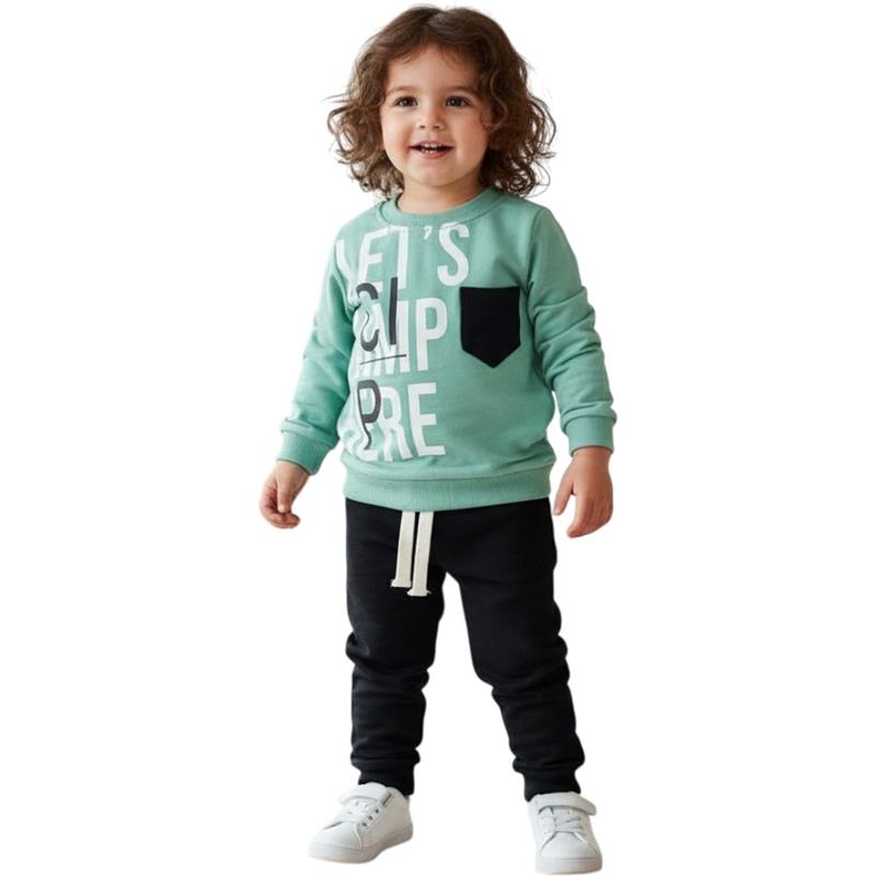 2459 toptan 9/24 aylık erkek çocuklar için mevsimlik ikili çocuk takım elbise