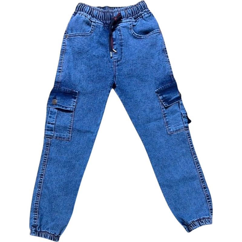 1330 toptan 29/33 beden erkek çocuklar için kargo cepli kot pantolonları