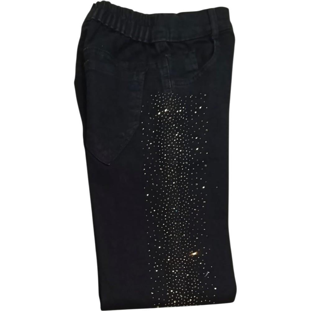 2111 toptan 11/15 yaş kız çocukları için taşlı çocuk kot pantolonu