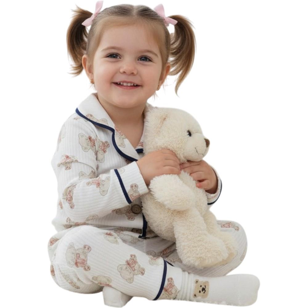 8124 оптом детские демисезонные пижамы на пуговицах для младенцев на 9-12-18 месяцев