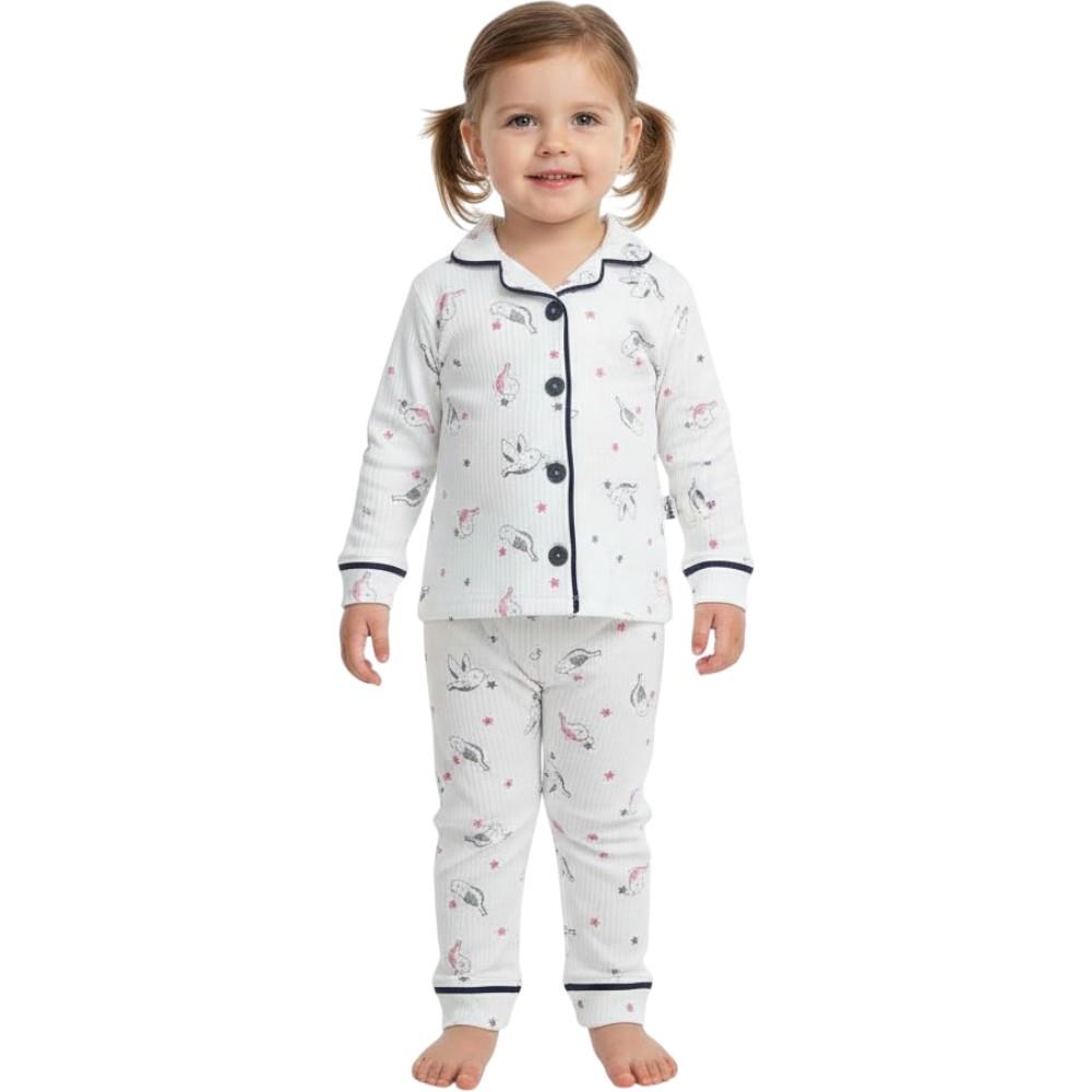 8124 оптом детские демисезонные пижамы на пуговицах для младенцев на 9-12-18 месяцев