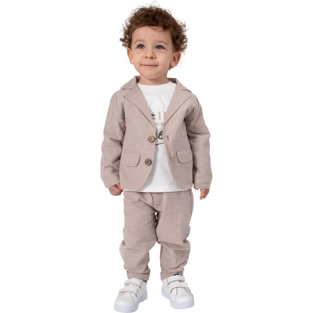 1201 wholesale children's demi-season three-piece suits for infants aged 9/24 months