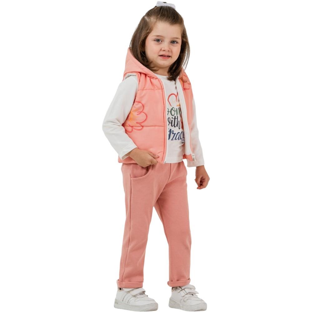 12005 оптом детские демисезонные костюмы-тройки для девочек на 3-4-5-6 лет