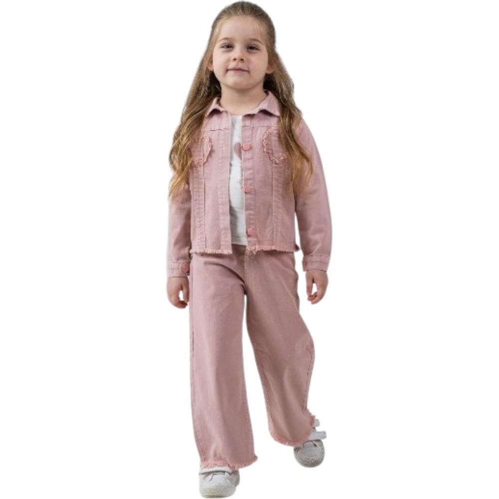 6339 оптом детские демисезонные костюмы тройки для девочек на 2/5 лет