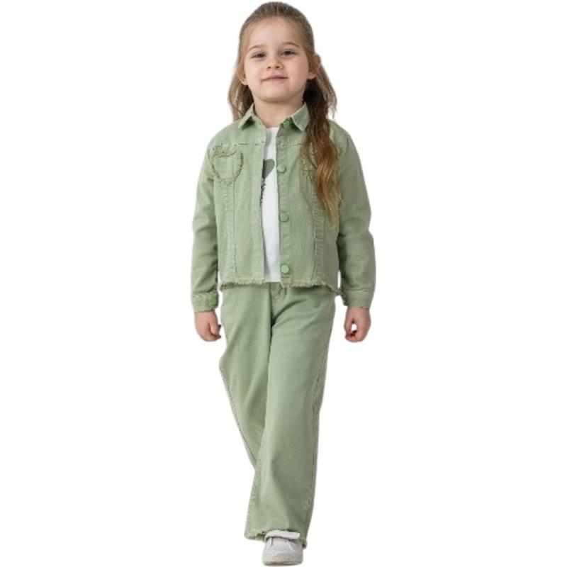 6340 wholesale children's demi-season three-piece suits for girls aged 6/9 years