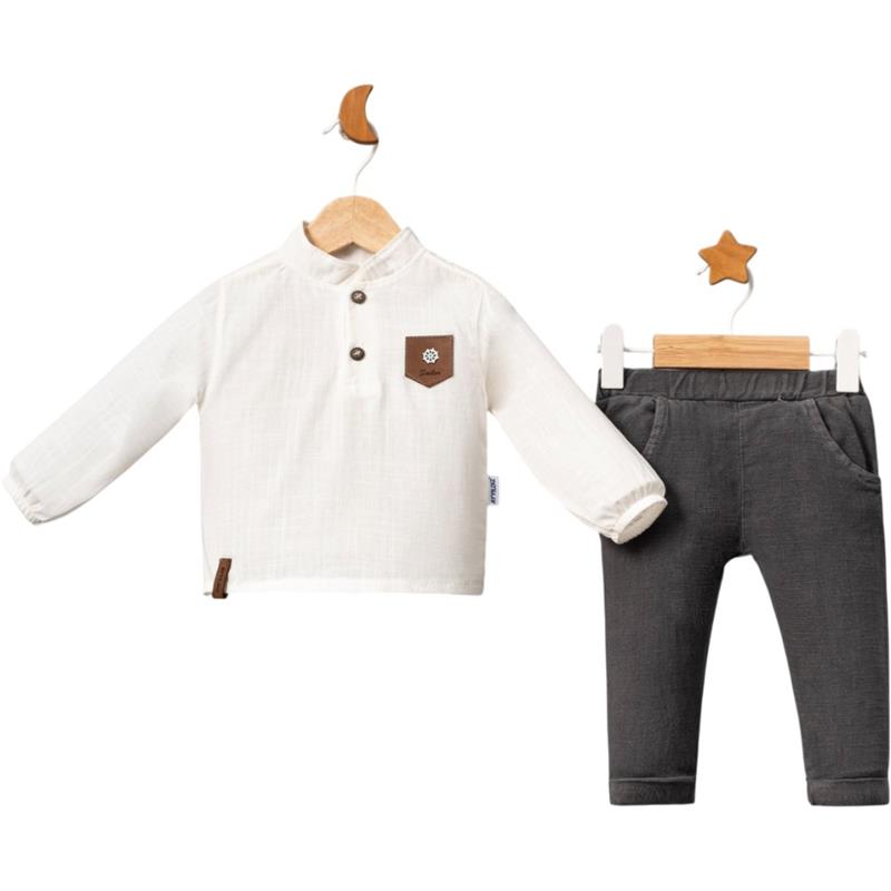 2337 оптом демисезонные комплекты из двух предметов, рубашка и брюки для мальчиков на 9-12-18 месяцев