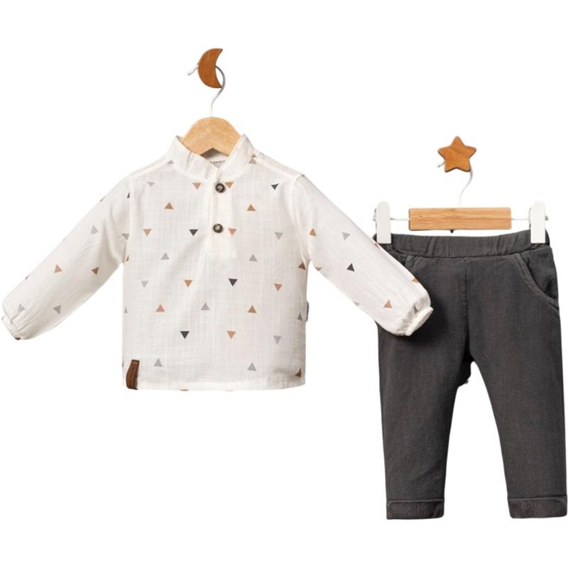 2339 оптом демисезонные комплекты из двух предметов, рубашка и брюки для мальчиков на 9-12-18 месяцев