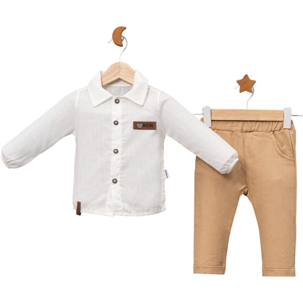 4105 wholesale demi-season sets of two items, shirt and trousers for boys 2-3-4 years old