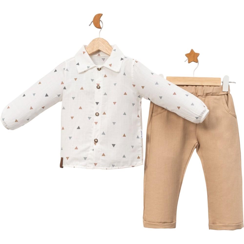 4105 оптом демисезонные комплекты из двух предметов, рубашка и брюки для мальчиков на 2-3-4 лет