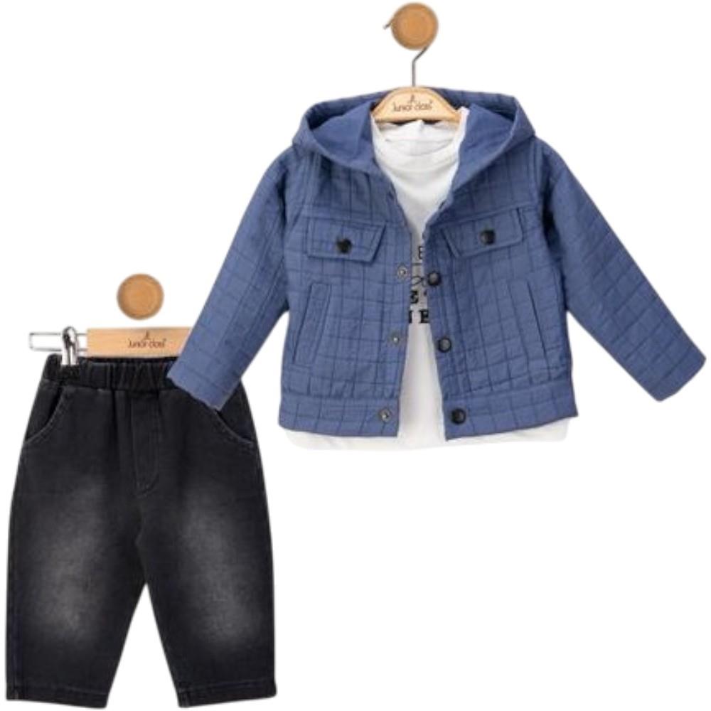 2569 оптом детские демисезонные костюмы тройки для младенцев на 9/24 месяцев