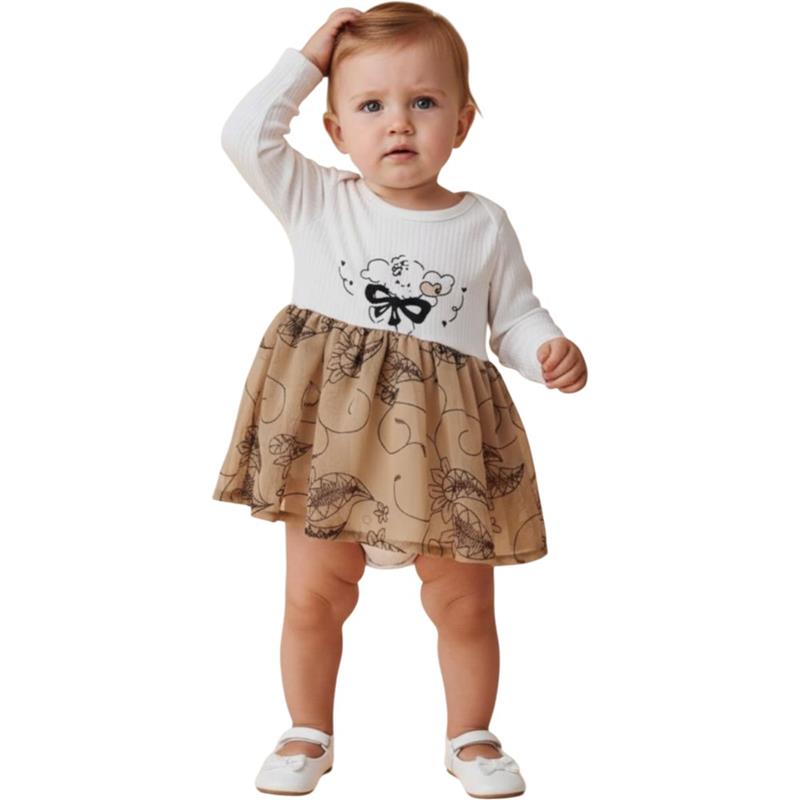 5015 оптом детские демисезонные платья для девочек на 6-9-12 месяцев