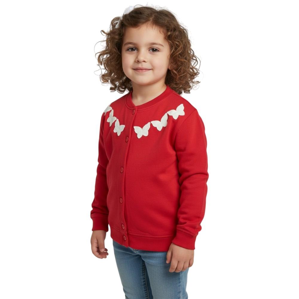 60900 оптом детские демисезонные вязаные кофты с цветочками на пуговицах для девочек на 5/12 лет