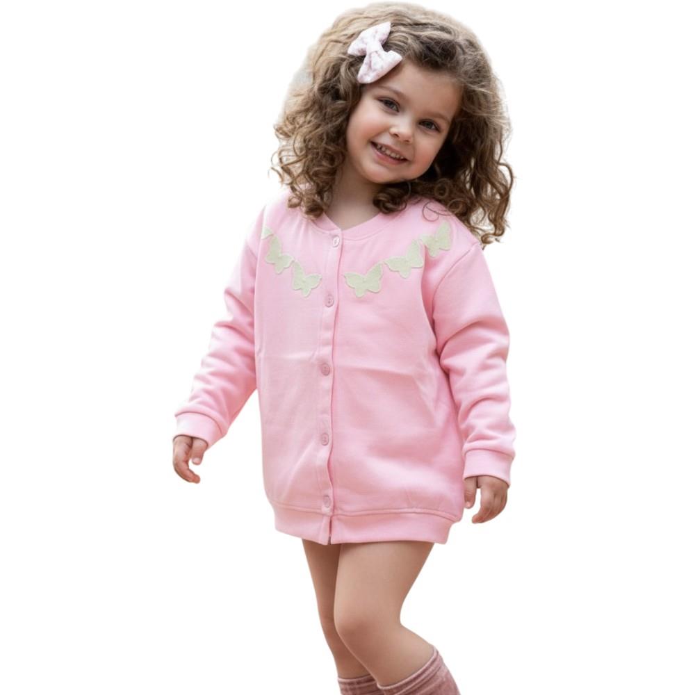 60900 оптом детские демисезонные вязаные кофты с цветочками на пуговицах для девочек на 5/12 лет