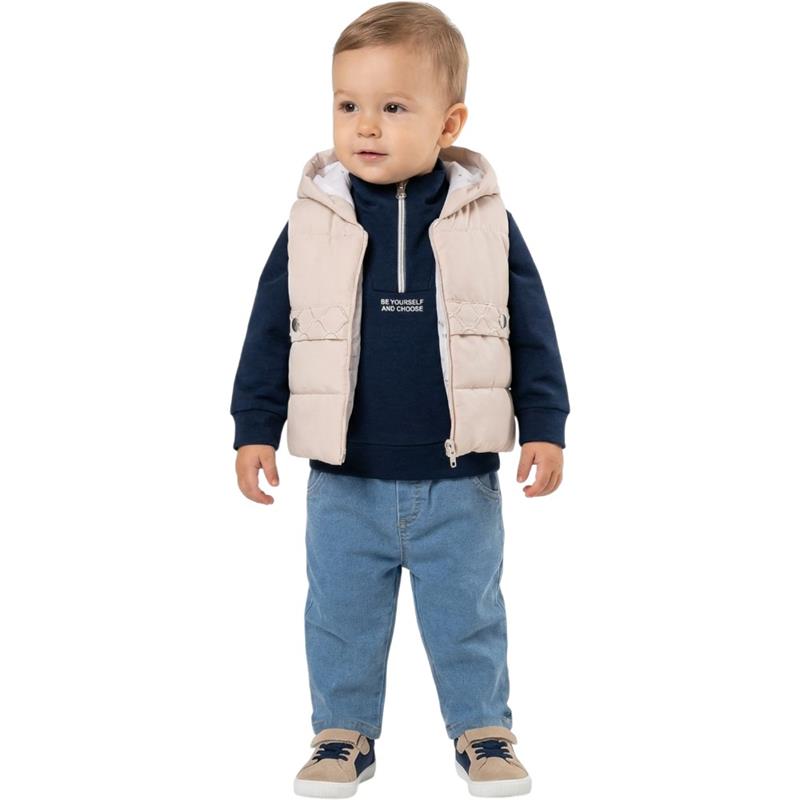 5258 wholesale children's demi-season three-piece suits with a vest for boys aged 6-9-12 months