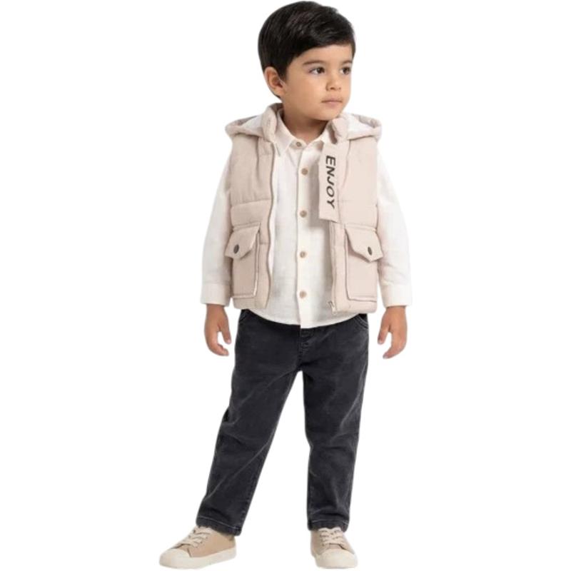 7065 wholesale children's demi-season three-piece suits with a vest for boys aged 1-2-3-4 years