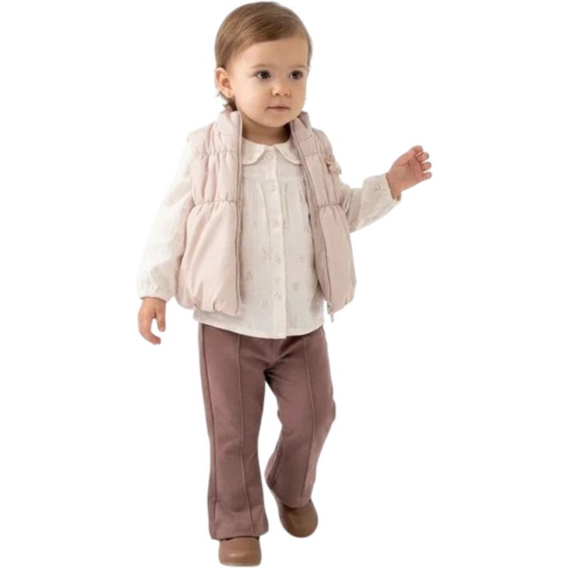 7064 wholesale children's demi-season three-piece suits with a vest for girls aged 1-2-3-4 years