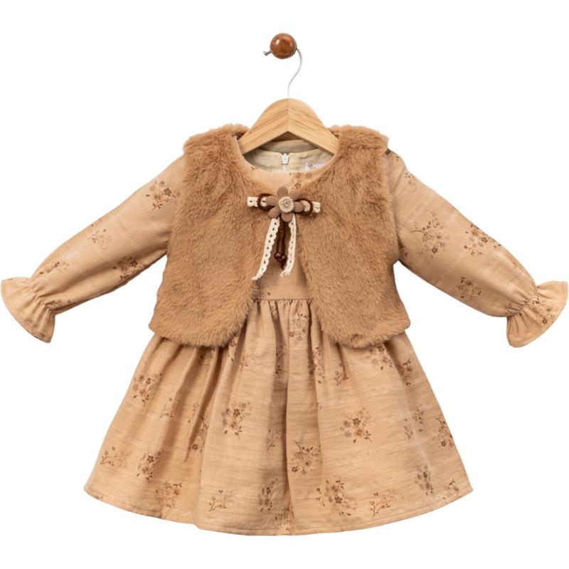 6017 toptan 2/5 yaş kız çocuklar için bolerolu mevsimlik elbiseler