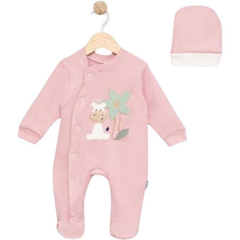 1363 wholesale children's demi-season overalls with a hat for infants 3-6-9 months