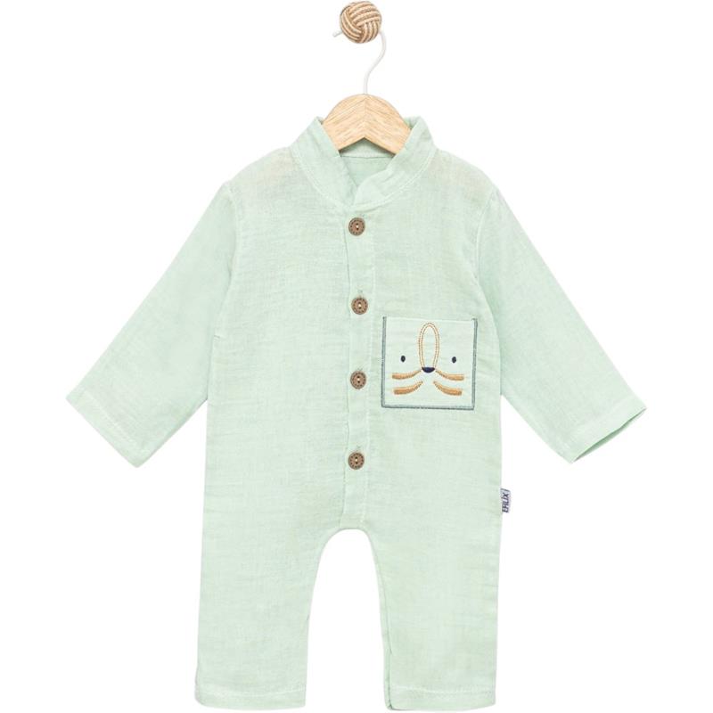 1371 wholesale children's demi-season overalls with buttons for infants 3-6-9 months