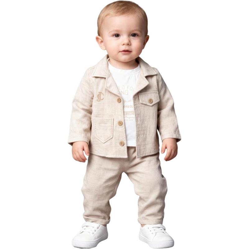 2539 toptan 9-24 aylık bebekler için mevsimlik üçlü takım elbise