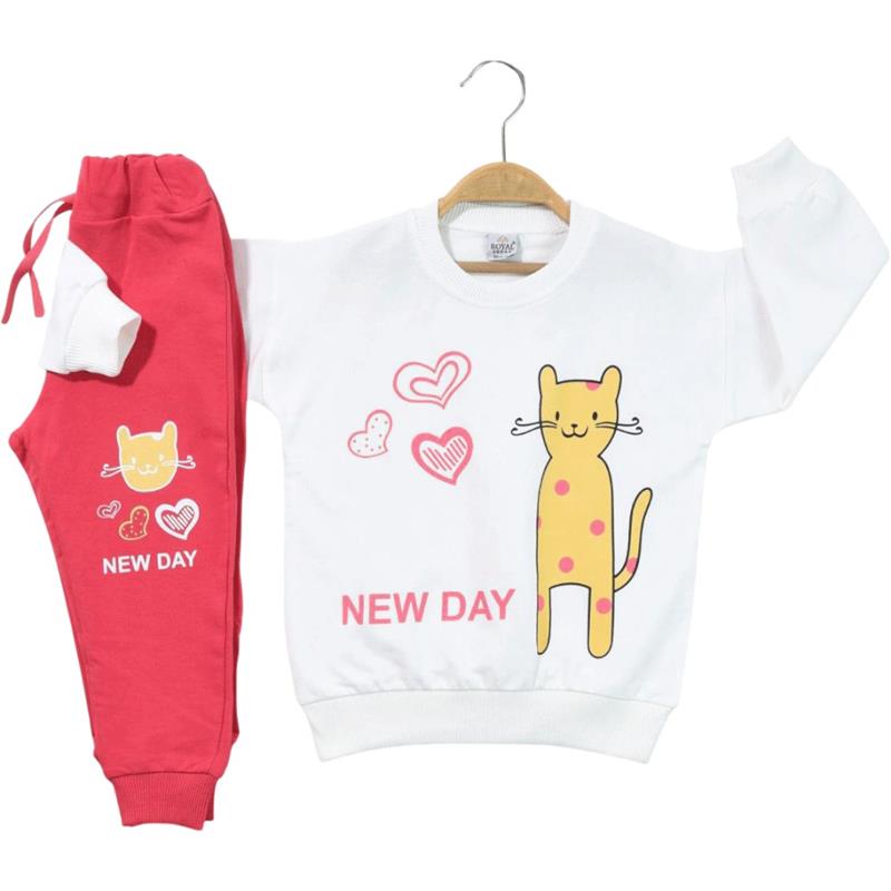 1502 toptan 3-6 yaş arası kız çocuklar için mevsimlik iki parçalı takım elbise