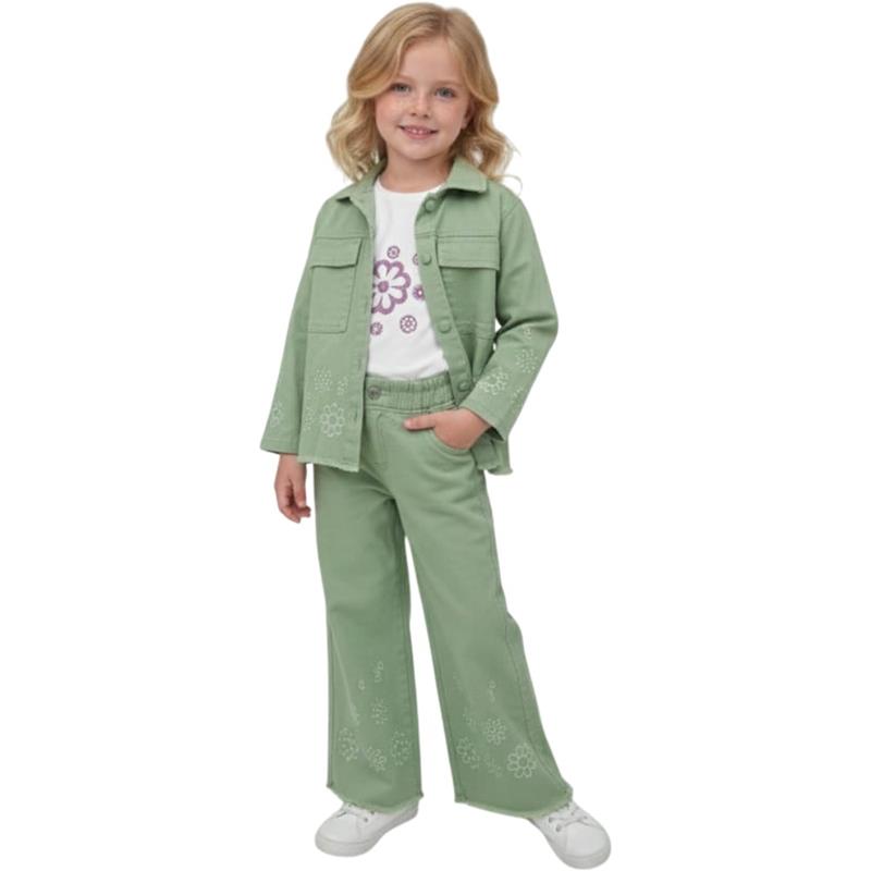70715 toptan 5-12 yaş arası kız çocuklar için mevsimlik üç parçalı takım elbise