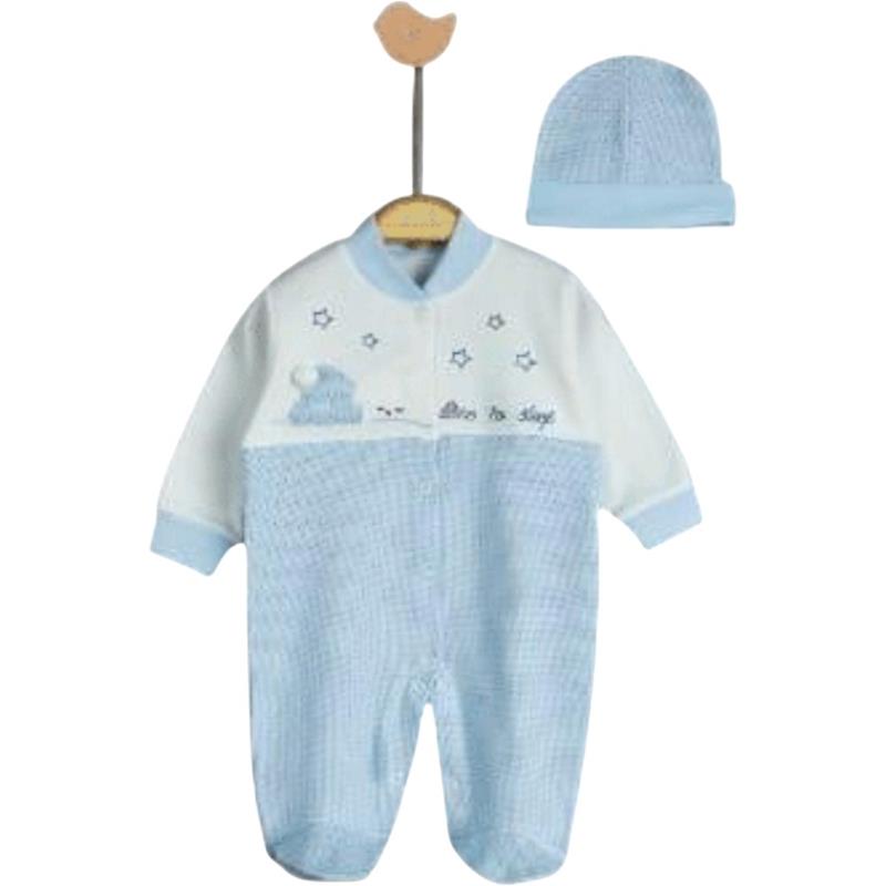 9123 toptan 3-6 aylık bebekler için mevsimlik şapkalı tulum