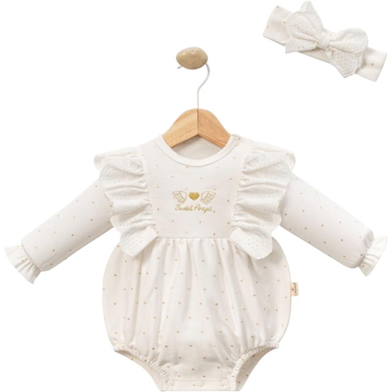 1123 toptan 3-6-9 aylık bebekler için mevsimlik çıtçıtlı badi-elbise