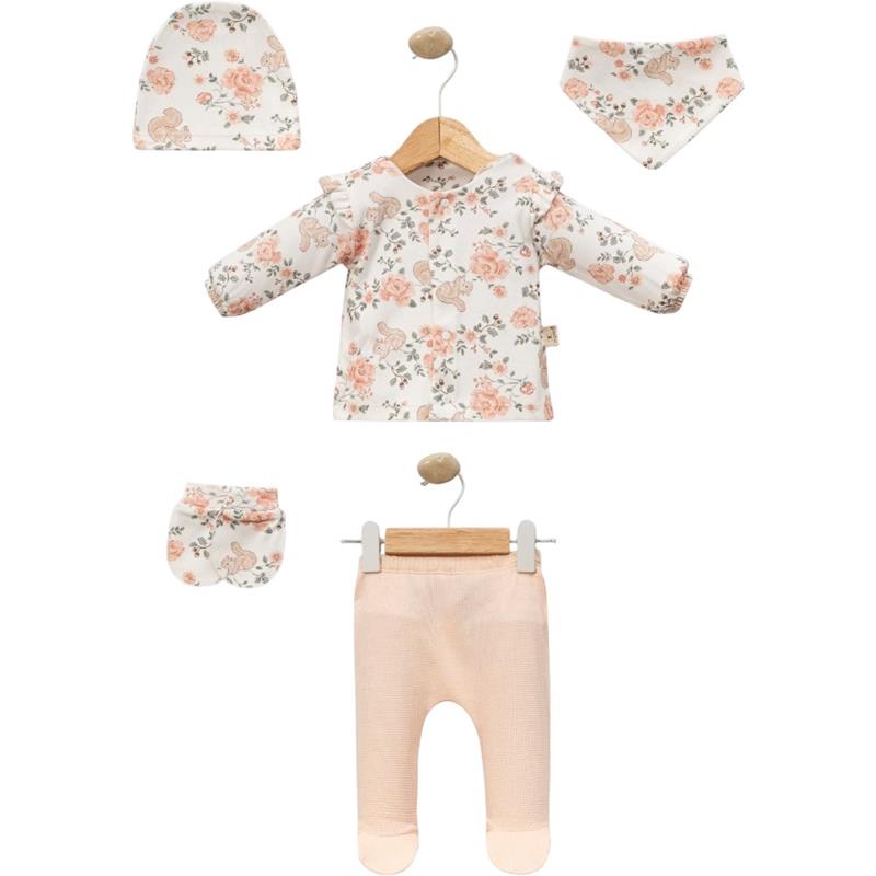 2113 toptan 3-6 aylık bebekler için 5 parçadan oluşan bebek zıbın seti