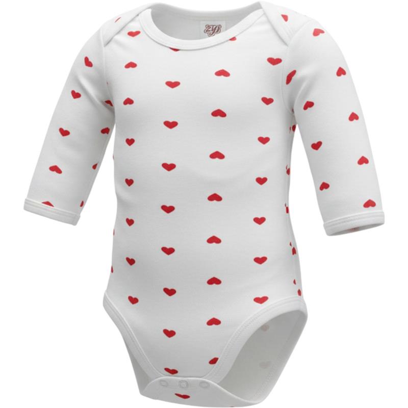 710 toptan 9-12-18 aylık kız bebekler için kalp baskılı çıtçıtlı badi  