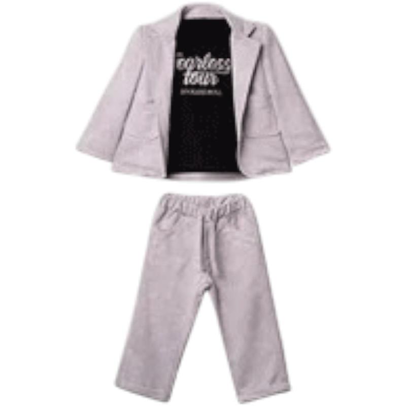 7063 toptan 1-2-3-4 yaş erkek çocuk için mevsimlik üç parçalı takımlar  