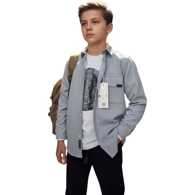 toptan  11/15 yaş erkek çocuklar için mevsimlik gömlek,tişört ikili takım 