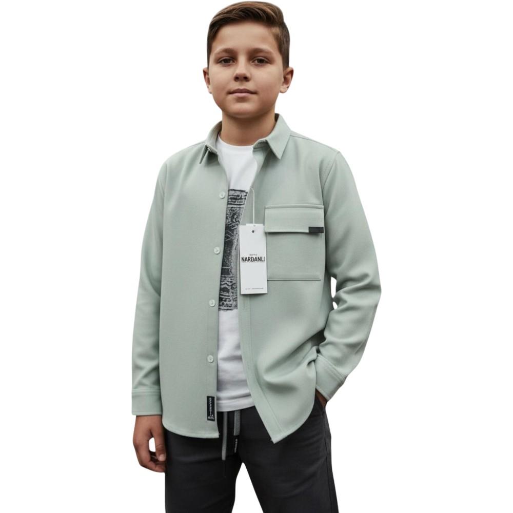 toptan  11/15 yaş erkek çocuklar için mevsimlik gömlek,tişört ikili takım 