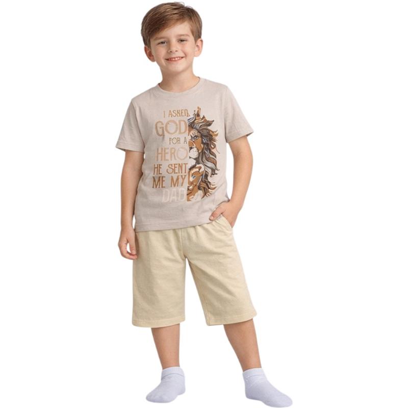 toptan 9-12 yaş arası erkek çocuklar için yazlık tişört ve şort takımı