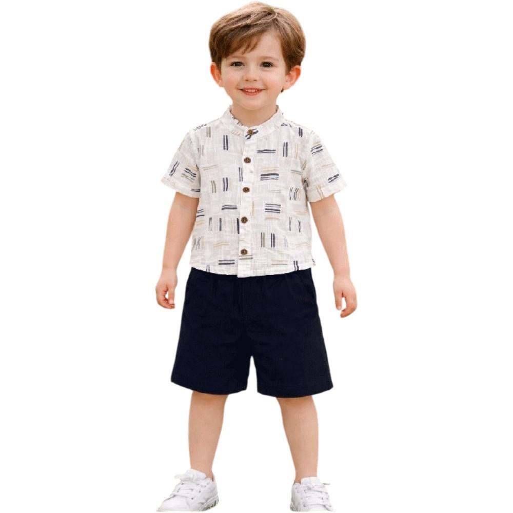 1302 wholesale children's summer two-piece suits, shirts with shorts for boys 9/24 months