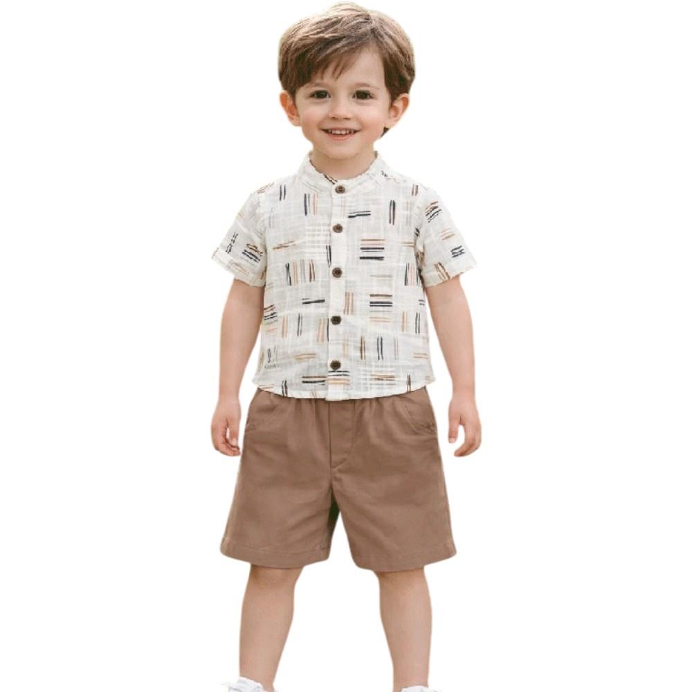 1302 wholesale children's summer two-piece suits, shirts with shorts for boys 9/24 months