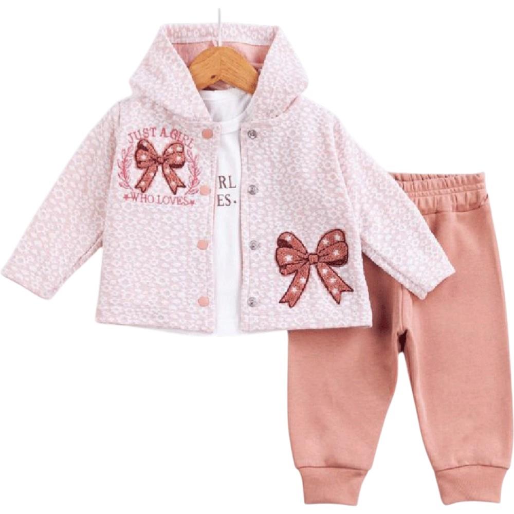 14167 wholesale children's demi-season three-piece suits for infants aged 9/24 months