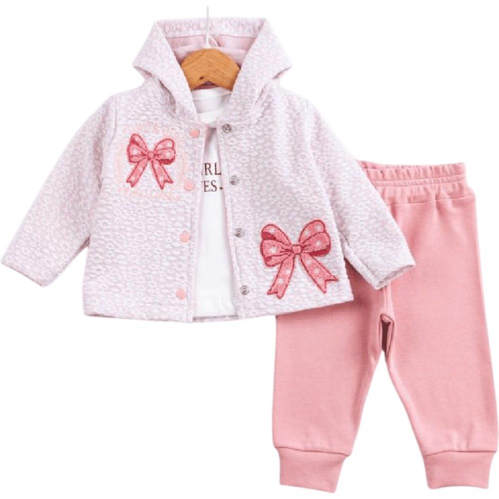 14167 wholesale children's demi-season three-piece suits for infants aged 9/24 months